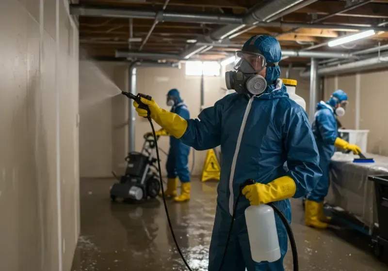 Basement Sanitization and Antimicrobial Treatment process in Bayside, WI