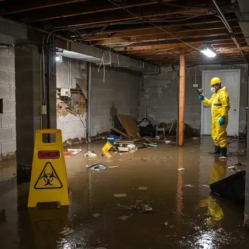 Flooded Basement Electrical Hazard in Bayside, WI Property